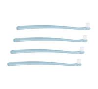 CORHAD Lot de 4 Brosses à Dents Rondes Souples pour Animaux de Compagnie Poils Ultras Doux Taille Petite Couleur Bleue pour Chiens Chats et Chiots Soin Dentaire Précis et Hygiène