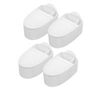 CORHAD Lot de 4 Cendriers Muraux Couvercle Anti-Odeurs, Design de Toilettes, Réceptacle à Cendres à Bords Hauts pour Salle de Bain et Salon, Support Décoratif et Fonctionnel, Métal