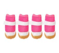 CORHAD Lot de 4 Chaussures antidérapantes pour Chien : Bottines Respirantes pour Animaux de Compagnie - Protection des Pattes pour Chiot Toutes Saisons - Chaussures pour Chien pour des promenades et