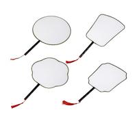 CORHAD Lot De 4 Éventails À Dessin pour Enfants Éventails À Main Vierges Peinture Éventails Faits Main pour Projets Artistiques pour Enfants