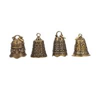 CORHAD Lot de 4 Pendentifs en Laiton Vintage Clochette Décorative Style Chic Rétro Légers et Portables pour Porte-Clés Décoration de Paquet ou Suspendre Valise