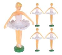 CORHAD Lot de 5 Figurines de Poupées Princesse Ballet pour Boîte à Musique Décorations Danseuse de Ballet en Plastique Blanc Accessoires pour Boîte à Musique Décoration Artisanale