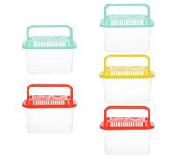 CORHAD Lot de 5 Petits Aquariums Portables, conteneurs de Transport pour Poissons de Compagnie, Solution Pratique pour Les Enfants, Les Voyages en Voiture, la Plage et Les transferts temporaires.