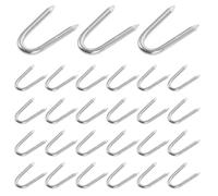 CORHAD Lot de 50 Piquets en Fer de U 2,2 X 25 Mm pour Clôtures Agricoles, Agrafes Résistantes pour Fixation de Grillage de Jardin, Accessoire Multifonction pour Bordures Jardin Extérieur