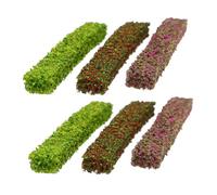 CORHAD Lot De 6 Arbustes Miniatures pour Train Paysage Herbe Statique Modèle De Chemin De Fer Touffes d'herbe Sable Micro-Paysage Bâtiments Mini-Arbres