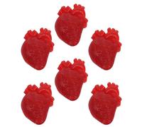 CORHAD Lot de 6 Faux Cœurs Réalistes en Plastique pour Décoration de Fête d'halloween, Accessoires D'organes Effrayants pour Farces et Photos Horrifiques, pour Soirées à Thème et Jeux