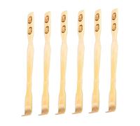 CORHAD Lot de 6 Grattoirs de Dos en Bambou Naturel Outil Portable les Démangeaisons Masseurs de Dos Ergonomiques pour Massage Corporel Usage Santé et Bien-être Accès Facile