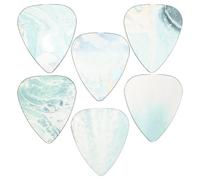 CORHAD Lot de 6 Médiators Métalliques B Bleu Océan 0,58 Mm pour Guitare Électrique, Acoustique et Ukulélé - Assortiment Épais D’accessoires pour Instruments de Musique, pour Performances