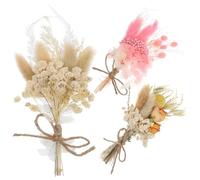 CORHAD Lot de 6 Mini Bouquets de Fleurs Séchées Naturelles Tiges Décoration Maison et Centre de Table Floral Fournitures de Bricolage pour Mariage Vase et Événements Festifs