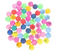 CORHAD Lot de 60 Boules de Tirage au Sort en Plastique Coloré Numérotées de 1 à 60 Boules de Loto Compactes pour Jeux de Bingo et Loterie Accessoires de Fête Polyvalents