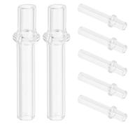CORHAD Lot de 7 Porte-mèches en Verre pour lanternes à pétrole, pièces de Rechange, Tubes de mèche à Trou de 4 mm (5/32 po) pour Lampes à Huile et Fabrication de Bougies.