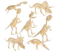 CORHAD Lot de 7 Squelettes de Dinosaures à Assembler, Jouets Éducatifs pour Garçon et Filles, Puzzles 3D Réalistes en Plastique Léger, Modèles de Dinosaures pour Anniversaire et