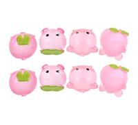 CORHAD Lot de 8 Miniatures de Cochons Roses en Résine, Figurines Décoratives pour Jardin Féerique, Accessoires DIY pour Micro Paysage, Ornements Polyvalents pour Voiture et Intérieur