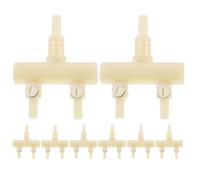 CORHAD Lot de 8 Raccords de Sortie pour Aquarium - Connecteurs de Tuyau de Pompe à Air 8 Mm Et 4 Mm pour La Diffusion du Flux d'air dans L'aquarium - Accessoires pour Pompe de Contrôle de Débit