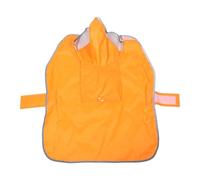 CORHAD Manteau Imperméable Réfléchissant pour Chien Moyen à Grand avec Capuche Transparente et Porte-Laisse Poncho Double Ajustable pour Promenades Nocturnes Orange