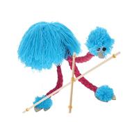 CORHAD Marionnette à Fil Peluche Autruche Bleue pour Garçon Fille Interactif Bois Marionnette Animale pour Théâtre et Jeu Créatif