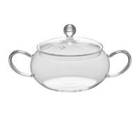 CORHAD Marmite à ragoût transparente 1400ml avec couvercle, résistante à la chaleur, pour cuisson sur plaques à induction, cuisine et service des aliments, casserole pour la cuisson