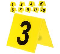 CORHAD Marqueurs de Scène de Crime Acrylique Double Face 10 Pièces, Cartes de Table Numérotées Recto-verso pour Restaurants et Salles de Réception Faciles à Nettoyer