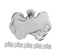 CORHAD Médaille D'identification pour Chiens Et Chats en Acier Inoxydable Forme Et De Patte Facile À Graver Nom du Collier du Chat