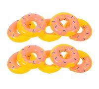 CORHAD Mini Bouée de Natation en PVC Orange de Donut, Lot de 10 Pièces, Décoration pour Maison de Poupée, Accessoires pour Fête et Scène Miniature