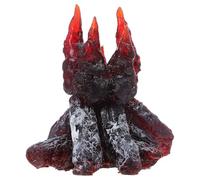 CORHAD Mini Feu de Camp Factice en Résine Modèle de Fausse Bûche Décorative Accessoire de Micro-Paysage sans Fumée pour Terrarium Diorama et Décorations de Maison de Poupée