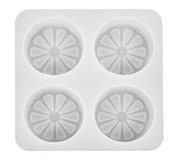 CORHAD Moule en Silicone Blanc pour Savonnette Artisanal de Tranches de Citron, Facile à Démouler DIY Crafts Making