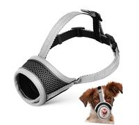 CORHAD Muselière pour Chien Respirante Réglable en Tissu Doux Anti-Morsure Taille L Toilettage Muselière Solide Sangles Renforcées