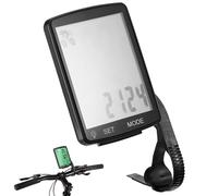 CORHAD Ordinateur de vélo sans Fil, Compteur de Vitesse de vélo Multifonction avec écran LCD, Compteur kilométrique pour Cyclisme sur Bicyclette, résistant aux intempéries, Noir