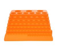 CORHAD Organisateur de Bits pour Fraises 84 Trous en Abs Orange, Support de Perceuse Multifonction Large Adaptation de Spécifications, Rangement Pratique pour Atelier