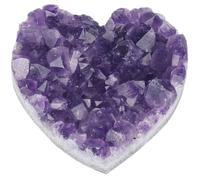 CORHAD Ornement Cœur en Améthyste Naturelle, Pierre de Cristal 4-5 Cm, Décoration Intérieure Bureau, Art du Cristal, Pierre Naturelle pour Mariage et Présent
