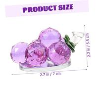 CORHAD Ornement Raisin Cristal Décoratif Figurine de Fruit Adorable pour Bureau Salon Jardin et Balcon Sculpture Miniature et Lumineuse