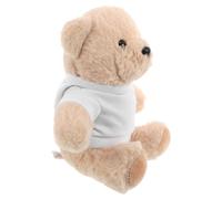 CORHAD Ours en Peluche Doux 22 Cm Petit Modèle avec T-Shirt Blanc à Personnaliser par Sublimation, Artisanal DIY, Présent pour Fêtes, Anniversaire et Décoration Garçon et Filles