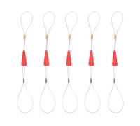 CORHAD Outil pour Installation de Câblage Facile à Transporter 5pcs, Tire-fil Électrique Portable en PC et Fil de Fer Argenté, Prévention de L'usure pour Câble et Fil