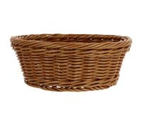 CORHAD Panier de Rangement Rond Multifonction Imitation Rotin en Pp Marron Corbeille Pratique Stockage Alimentaire pour Boulangerie Cuisine