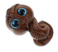CORHAD Pendentif Serpent en Bois de Santal 3,5x2 Cm pour Porte-clés, Charme Animal du Zodiaque, Yeux Cristal, Accessoire Feng Shui Année du Serpent, Décoration Paquet et Téléphone,