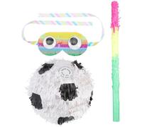 CORHAD Piñata Football pour Anniversaire avec Bâton et Cache-yeux en Papier, Décoration de Fête Créative et Délicate Ambiance Joyeuse et Festive
