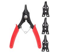 CORHAD Pince à Circlips Multifonction en Acier Rouge - Outil Professionnel pour Retirer et Installer Anneaux Élastiques Internes et Externes - Réparation Tondeuse Voiture Bricolage -