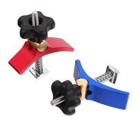 CORHAD Pince de Fixation pour Rail en T de Menuisier Lot de 2 en Alliage d'Aluminium Cnc Serrage-Joint pour Travail du Bois Pression de Serrage Rapide Adaptée aux Assemblages et