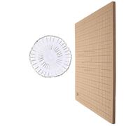 CORHAD Planche à Macramé en Liège 38X38 CM Grille Imprimée 30 Épingles en T en Acier Inoxydable pour Fixation Corde Outil Réutilisable pour Tissage Bricolage Bijoux et Projets Nouage