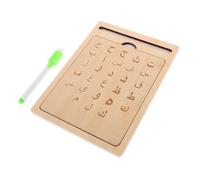 CORHAD Planche de Traçage Alphabet Arabe Bois Outil Éducatif Montessori pour Écriture et Apprentissage des Lettres Arabes Jeu Déveil pour Garçons et Filles Support Précoce pour École à
