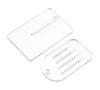 CORHAD Plaque Multifonctionnelle de Perforation Cuir pour Bricolage, Lot de 2 Set, Acrylique Transparent, Règle de Marquage Précise, Outil pour Couture Artisanale, Adaptée