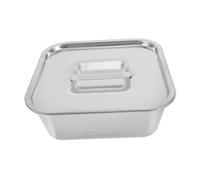 CORHAD Plateau Carré Inox pour Snacks Barquette Frites Poulet Frit Tiramisu Plateau Service Inox Polyvalent Facile à Nettoyer Design Élégant pour Maison et Fêtes