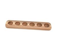 CORHAD Plateau de Conservation pour Œufs en Bois D’acacia, 6 Compartiments Simple Rangée, Support Antichoc pour Œufs Frais, Rangement la Cuisine Pratique et Naturel, Porte-œufs Solide