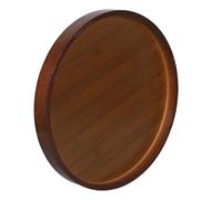 CORHAD Plateau Tournant Bambou Rustique pour Table Basse et Comptoir Organiseur de Cuisine Polyvalent Plateau Décoratif Rond pour Salon et Salle à Manger