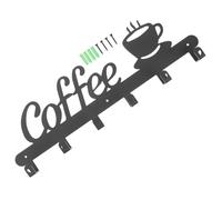 CORHAD Porte-tasse Mural Rond en Fer Noir, 1 Set, sans Bavure