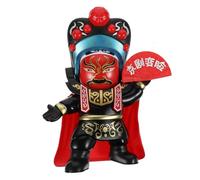 CORHAD Poupée de Visage de L'Opéra du Sichuan en Plastique Noir Poupée Changeante de Visage Traditionnelle Chinoise Décoration Artisanale pour Collection et Présent Culturel