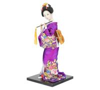 CORHAD Poupée Kimono Japonaise de 30 CM en Tissu Soie Figurine Geisha Traditionnelle pour Décoration Intérieure Ornement pour Maison Bureau ou Restaurant Présent Thème Japonerie