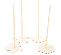 CORHAD Présentoir à Beignets en Bois 4pcs Support Stable et Sûr Décoration Chic pour Anniversaire et Fête de Noël