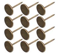 CORHAD Punaises Plates Vintage en Métal 17 Mm, 100 Pièces, Clous Décoratifs Robustes pour Tapisserie et Meubles, Punaises de Tapissier Polyvalentes pour Décoration Intérieure et Bureau