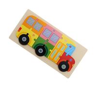 CORHAD Puzzle Bois Bus Forme Éducatif Cognition Garçon Fille Puzzle Construction Blocs Apprentissage